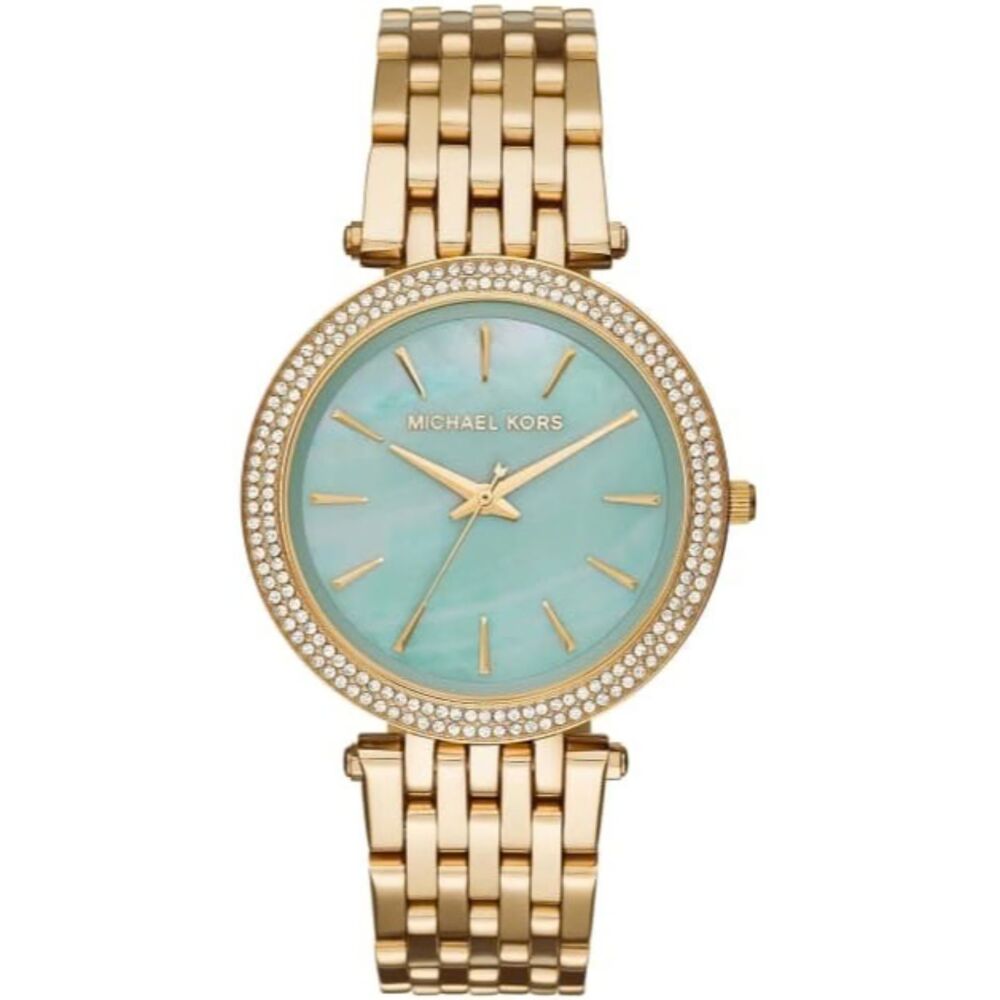 Michael Kors Darci Mother of Pearl Green Dial Gold Watch - Picture 5 of 5